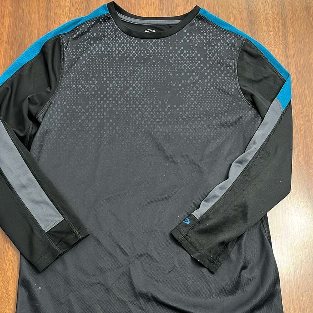 Champion, duo dry, moisture, wicking, long sleeve shirt, youth L